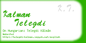kalman telegdi business card