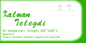 kalman telegdi business card